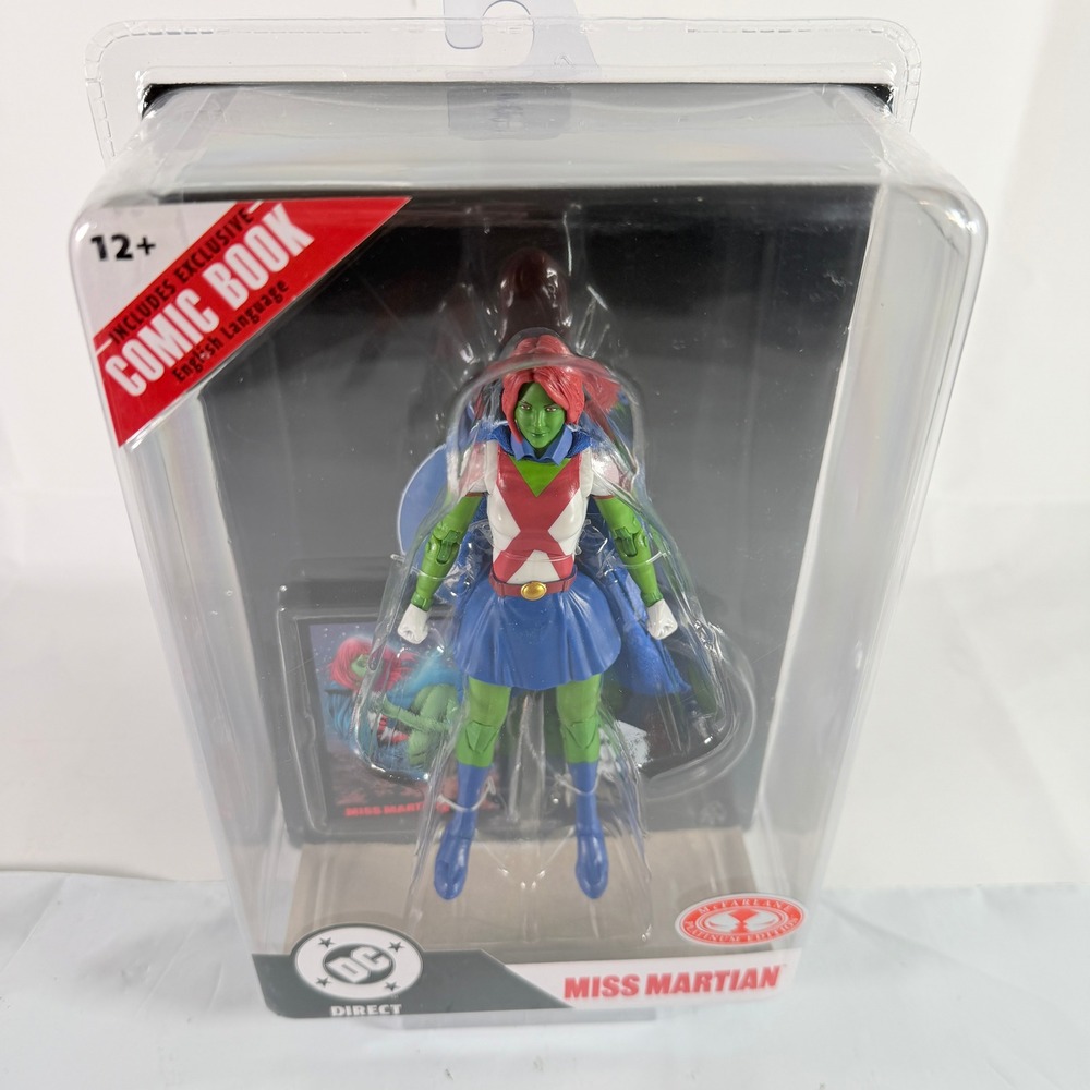 McFarlane DC Direct Miss Martian Platinum Edition Page Punchers 7" Figure New